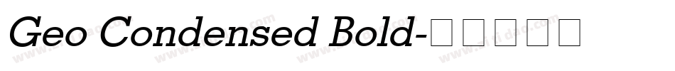 Geo Condensed Bold字体转换